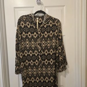 Uncle Frank Black and Cream Mini Dress